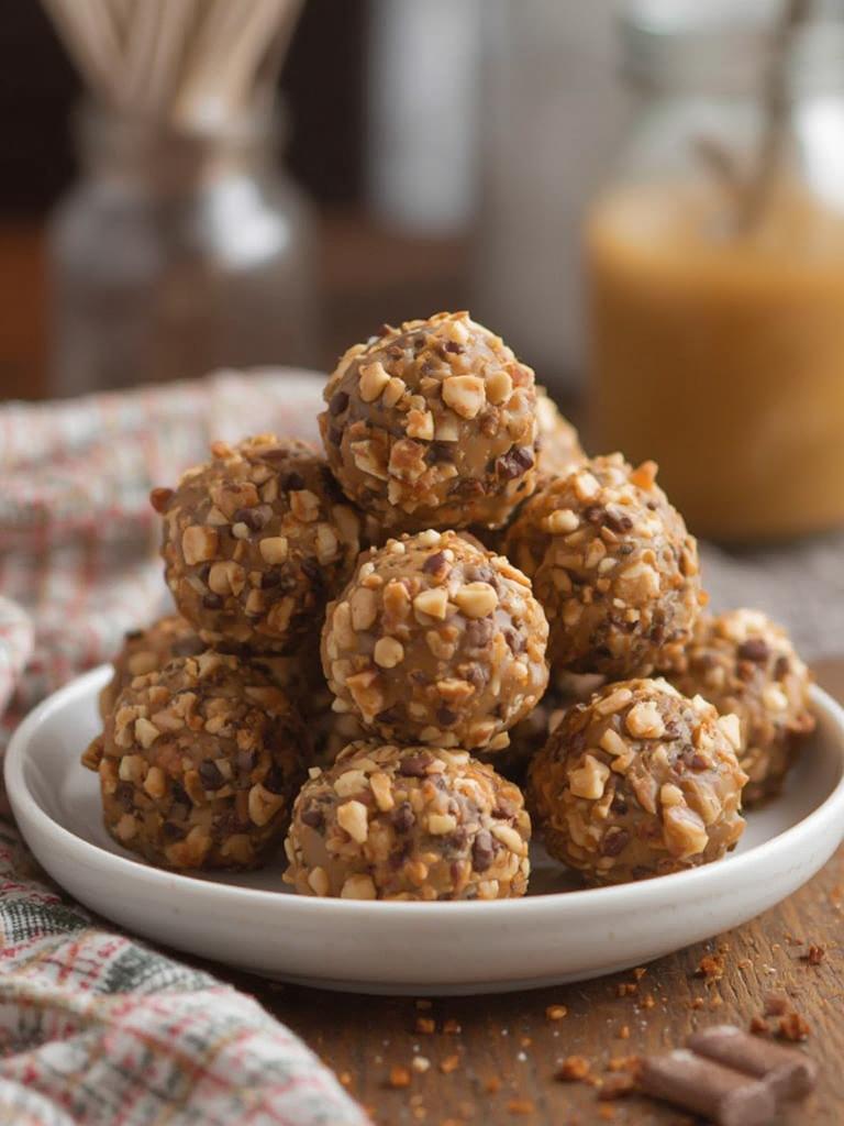 No-Bake Peanut Butter Energy Bites served