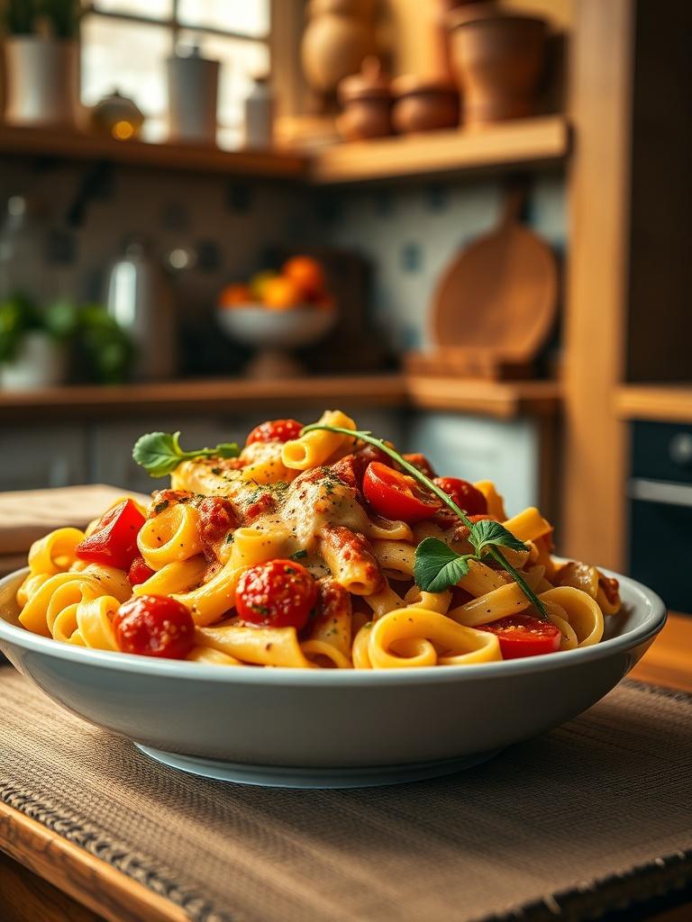 Creamy Tomato Rigatoni Pasta