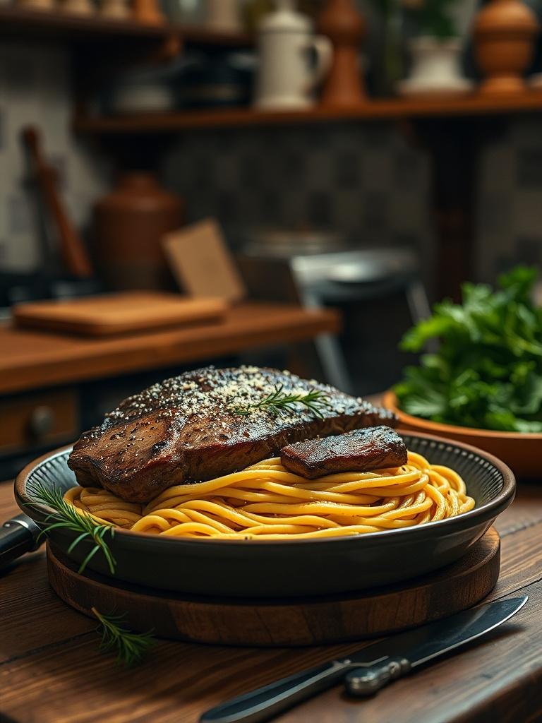 Steak and Pasta