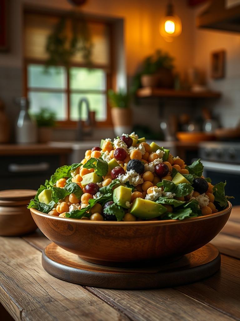 Chickpea Feta Avocado Salad