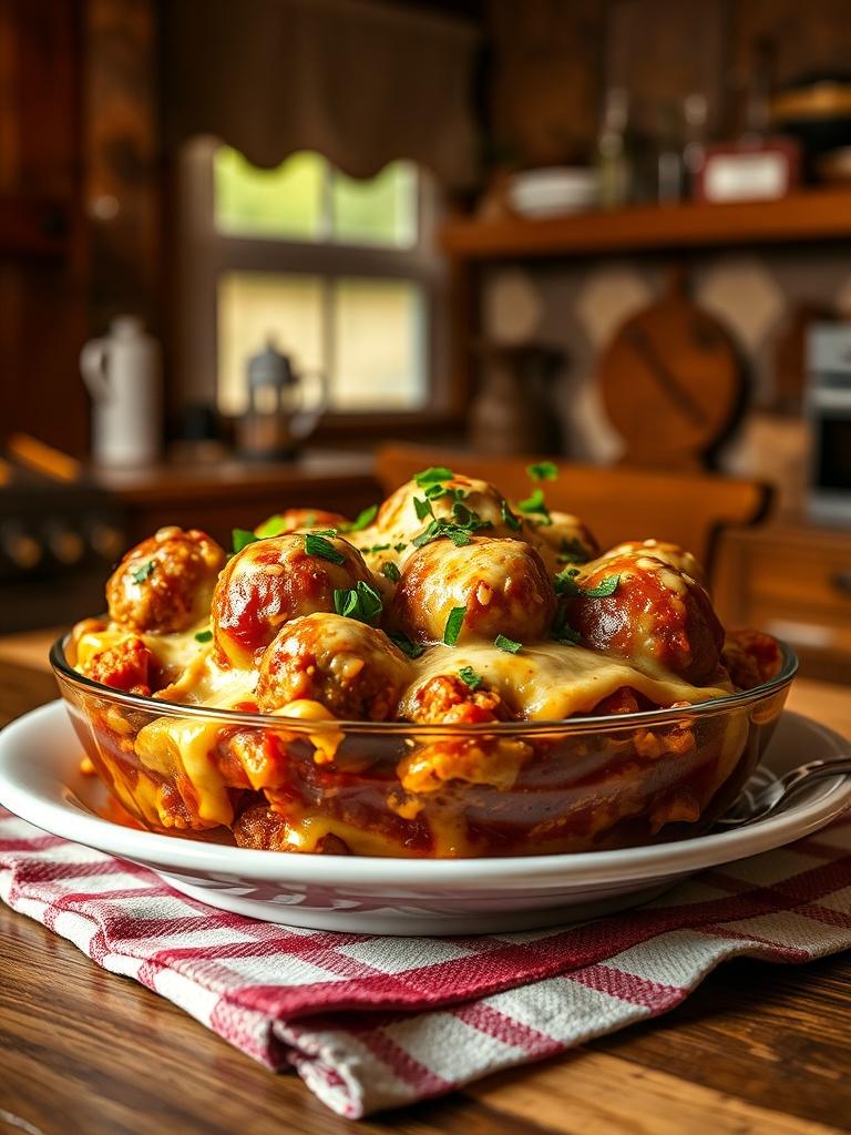 Dump and Bake Meatball Casserole