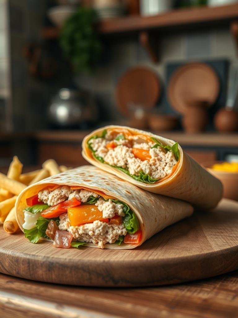 Healthy Tuna Melt Wrap